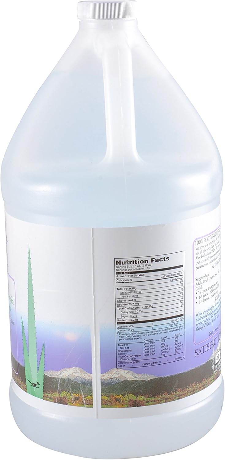 George'S Aloe Vera Supplement Softgel, 64 Fluid Ounce, 100% Always Active Aloe Vera Liquid : Health & Household