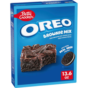 Betty Crocker Oreo Brownie Mix, Oreo Brownie Mix Topped With Oreo Cookie Pieces, 13.6 Oz
