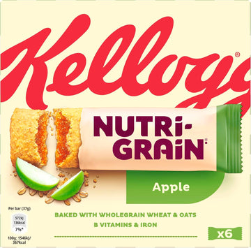 Kellogg's Nutri Grain Fruity Breakfast Bars Apple 6x37g : Amazon.co.uk: Grocery