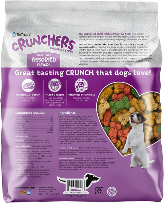 Blue Seal Entrust Crunchers Dog Treats For Dogs | Premium Ingredients | Assorted Flavors | 3.5 Pound Bag