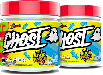 Ghost Sour Patch Kids Bundles - Gamer Nootropics (Blue Raspberry) & Bcaa Amino Acids (Blue Raspberry)