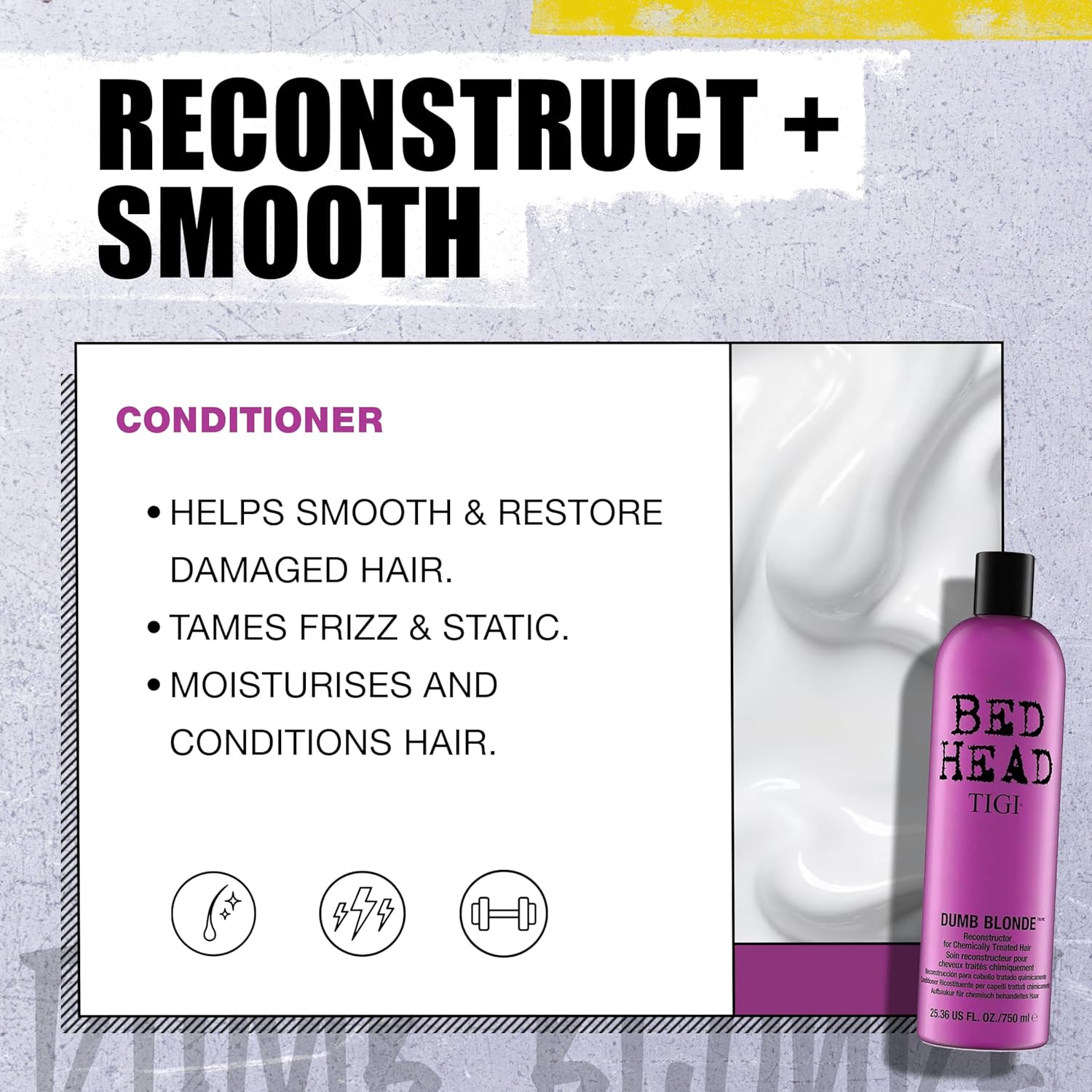 Tigi Bed Head Dumb Blonde Shampoo And Conditioner Set - Nourishing Professional Coloured Hair Treatment - Ideal For Blonde Hair - 750 Ml (Pack Of 2)