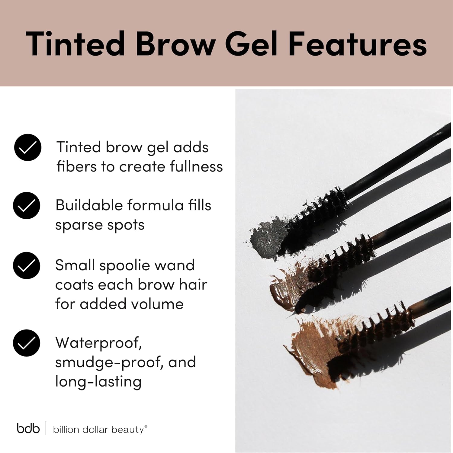 Bdb Color & Control Kit - Tinted Eyebrow Gel & Effortless Brows Powder, Waterproof Formula, Blonde : Beauty & Personal Care
