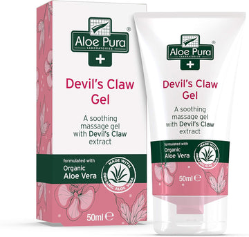 Aloe Pura, Devil'S Claw Gel With Organic Aloe Vera, Natural, Vegan, Cruelty Free, Paraben & Sls Free, Soothing, 50Ml (Pack Of 2)