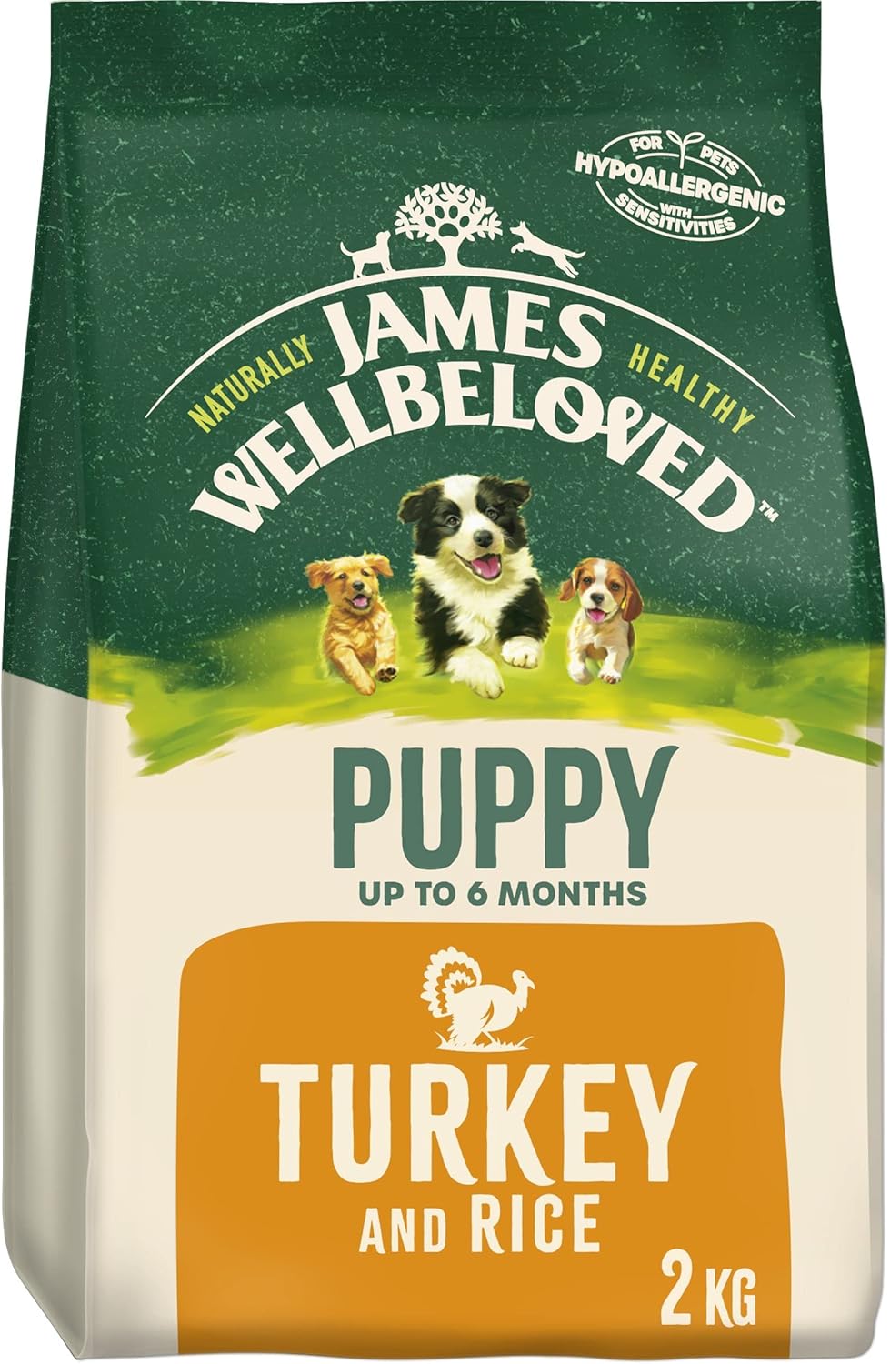 James Wellbeloved Complete Dry Puppy Food Turkey and Rice, 2 kg?02JWTRP2