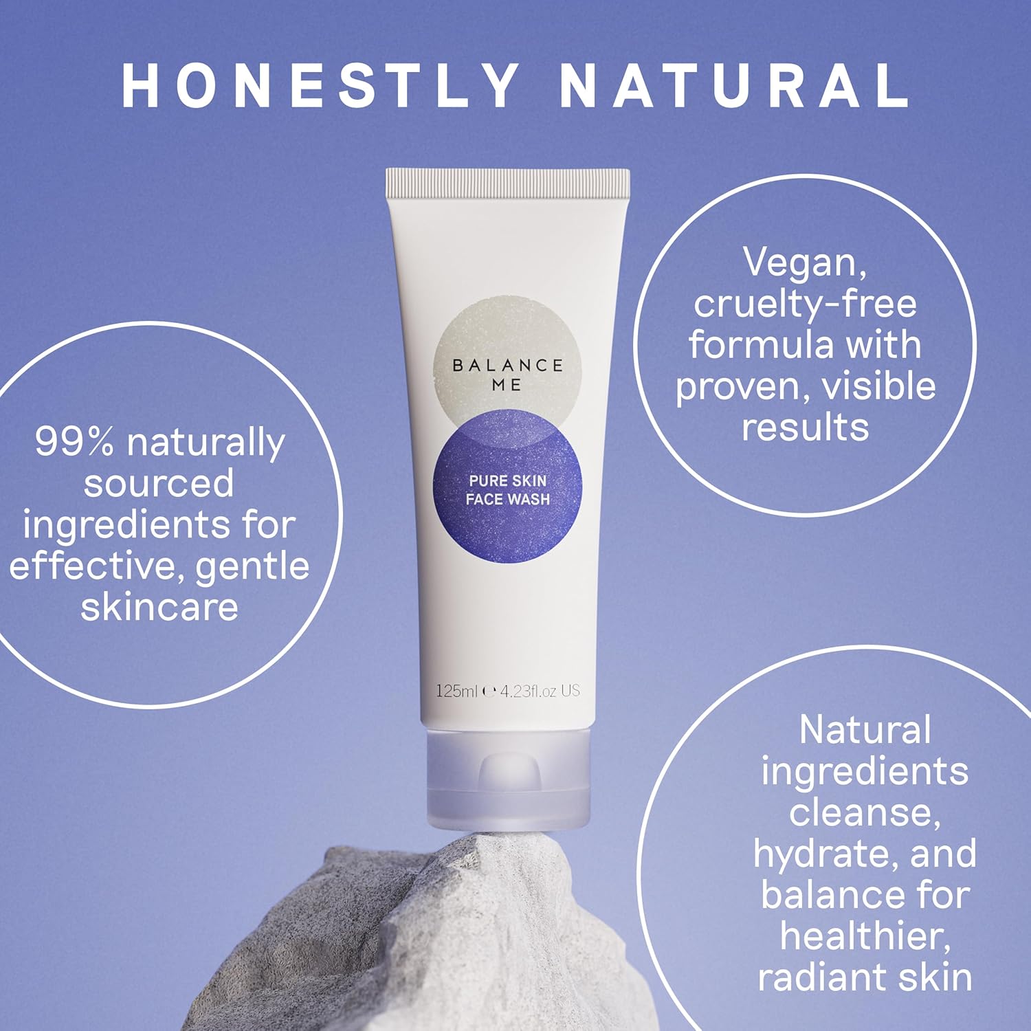 Balance Me Pure Skin Face Wash 125ml, Makeup Remover Foaming Cleanser for Blemish Control and Acne Prone Skin, With Aloe Vera for Hydrating : Amazon.co.uk: Beauty