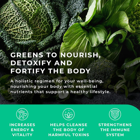Organic Greens By Lls | 273G - 30 Servings | Unflavoured | Contains 6 Organic Greens - Kale, Spirulina, Spinach, Seagreens, Pea, Chlorella Plus Inulin And Lactospore® | Love Life Supplements