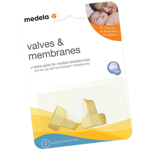Medela Spare Valves And Membranes, 2 Sets, Authentic Medela Replacement Parts Designed For All Medela Breast Pumps Except Sonata And Freestyle, Made Without Bpa