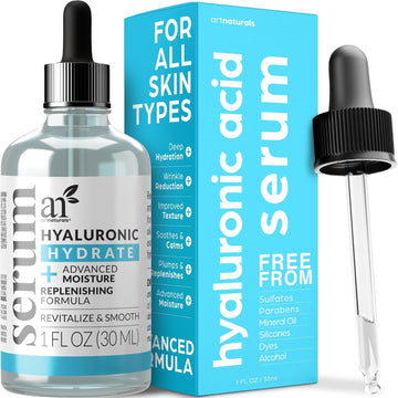 Artnaturals Hyaluronic Acid Serum (1 Fl Oz / 30Ml) - Anti- Aging Facial Serum, Natural Moisturizer W/Vitamin C Serum & Vitamin E - For Skin Care - Reduce Wrinkles & Dark Spots For Brightening Face