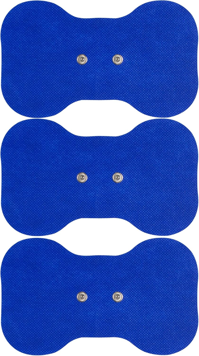 Med-Fit Butterfly Wireless Tens Self-Adhesive Electrode – Versatile, Durable, And Hassle-Free Pain Relief (Blue, Butterfly 3 Pack)