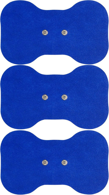 Med-Fit Butterfly Wireless Tens Self-Adhesive Electrode – Versatile, Durable, And Hassle-Free Pain Relief (Blue, Butterfly 3 Pack)