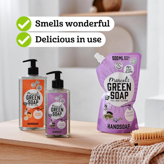 Marcel'S Green Soap - Hand Soap Patchouli & Cranberry - Handwash Dispenser - 100% Eco Friendly - 100% Vegan - 97% Biodegradable - 500 Ml