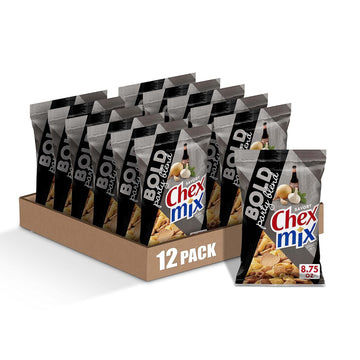 Chex Mix Snack Mix, Bold Party Blend, Savory Snack Bag, 8.75 oz (Pack of 12)