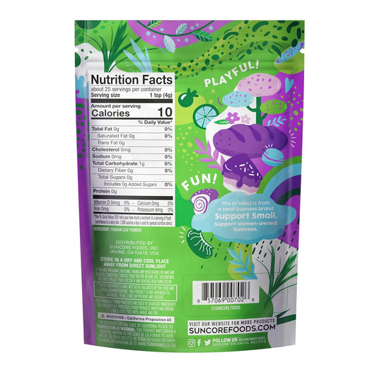 Suncore Foods Emerald Pandan Leaf Powder, Green Food Coloring Powder, Gluten-Free, Non-GMO, 3.5oz (1 Pack)