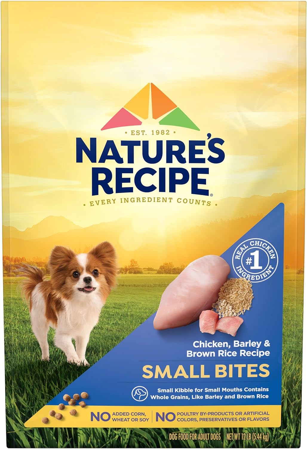 NatureS Recipe Small Bites Chicken, Barley & Brown Rice Recipe Dry Dog Food, 12 Lb. Bag