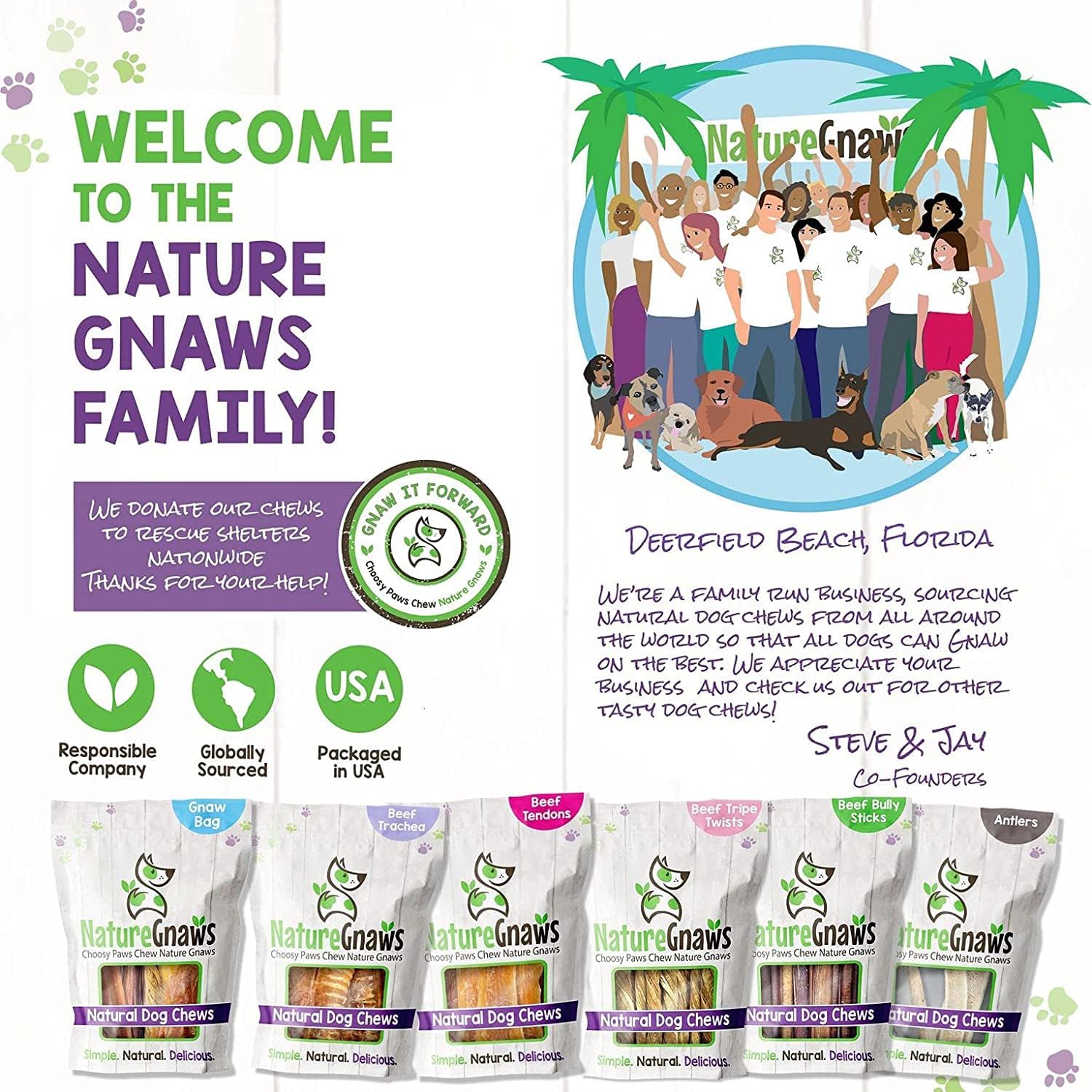 Nature Gnaws Premium Dog Chew Variety Pack (18 Count) - Tripe Twists, Beef Gullet Jerky and Bully Sticks for Dogs - Natural Beef Dog Chew Bones - Rawhide Free : Pet Supplies