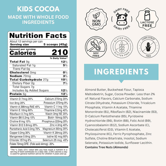 Else Nutrition Plant-Based Kids Protein Shake Powder For Ages 2-12. Kids Protein Powder. Dairy-Free Complete Kids Nutrition Shake Plant Protein 25 Vitamins & Minerals, Chocolate Protein Shake, 1- Pack