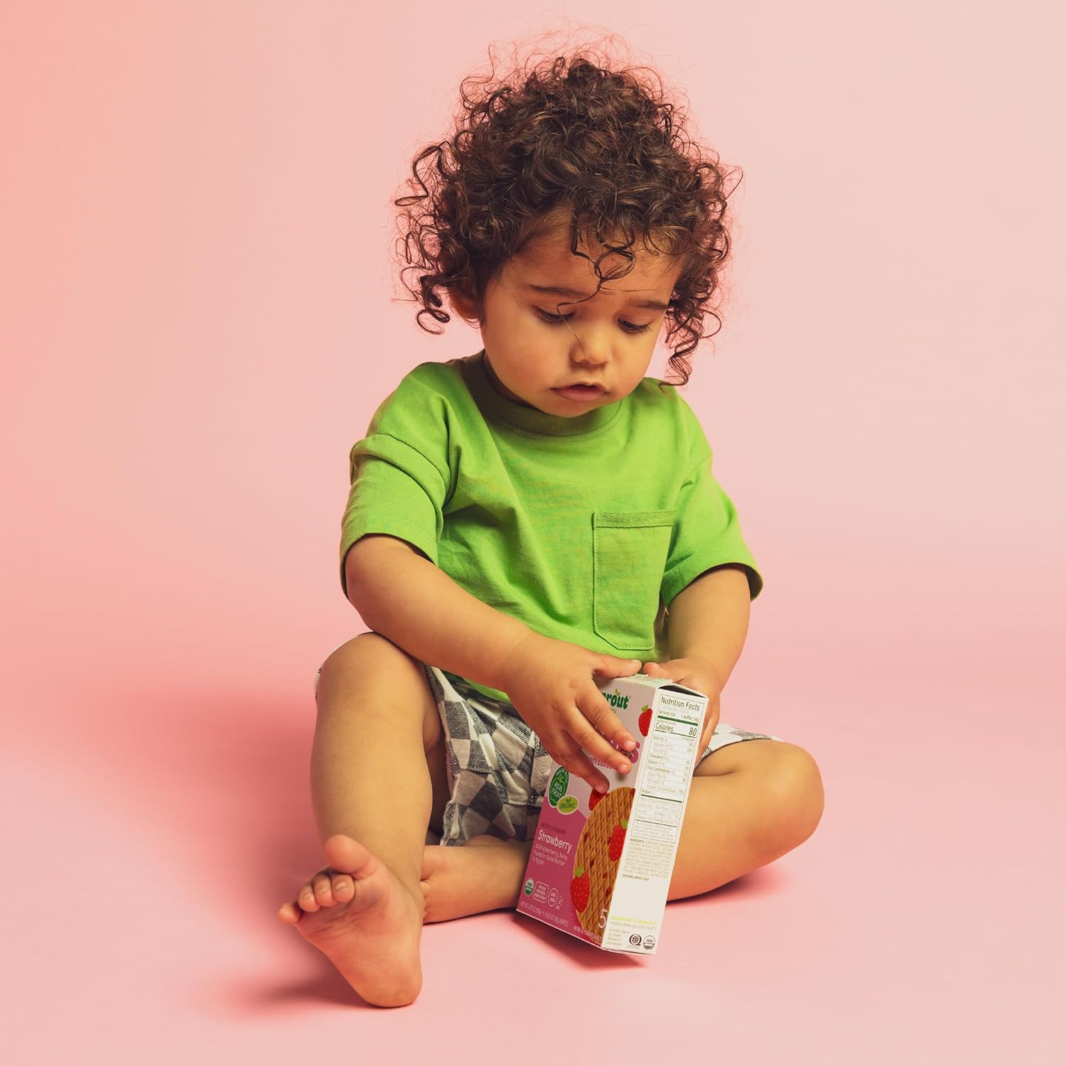 Sprout Organic Baby Food, Stage 4 Toddler Snacks, Strawberry Shortcake Wafflez, Single Serve Waffles (5-Count)