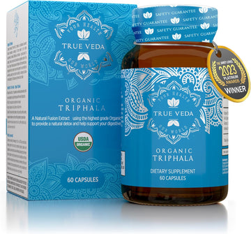 Triphala Capsules ? USDA Organic Certified | Vegan Triphala Tablets | 100% Natural Herbal Triphala Guggulu Supplement | Natural Fusion Extract Potency | Ayurveda | 60 Caps | Trifala Churna