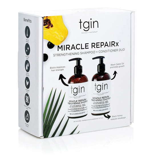 tgin Miracle RepaiRx Strengthening Shampoo and Conditioner Duo For Damaged hair - For Damaged Hair - Shampoo and Conditioner Set - Repair - Protect - Restore