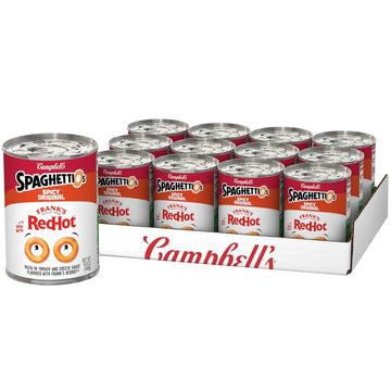 SpaghettiOs Spicy Original made with Frank's RedHot, Canned Pasta, 15.8 oz Can (Pack of 12)