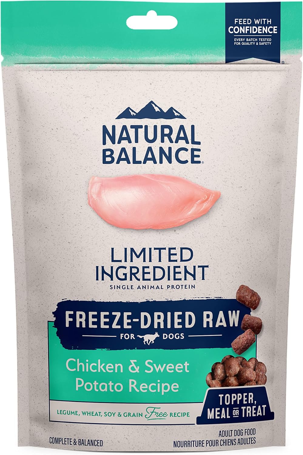 Natural Balance Freeze Dried Raw Dog Food, Grain-Free Limited Ingredient Adult Formula, Great As Topper, Treat, Or Meal, Chicken & Sweet Potato Recipe, 13 Ounce (Pack Of 1)