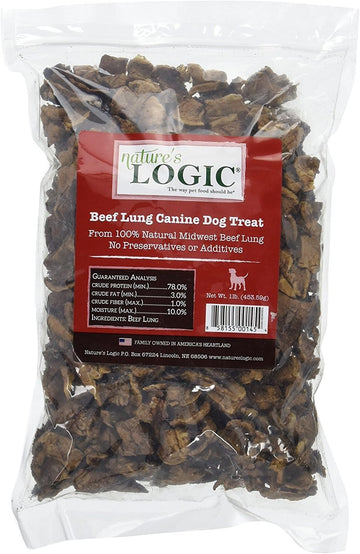 Nature'S Logic Beef Lung Canine Treat, 1Lb