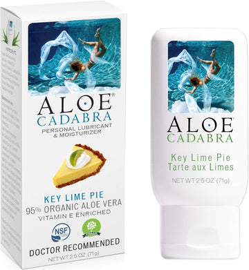 Aloe Cadabra Flavored Personal Lubricant Organic Passion Lube for Women, Men & Couples, Key Lime Pie 2.5 Ounce