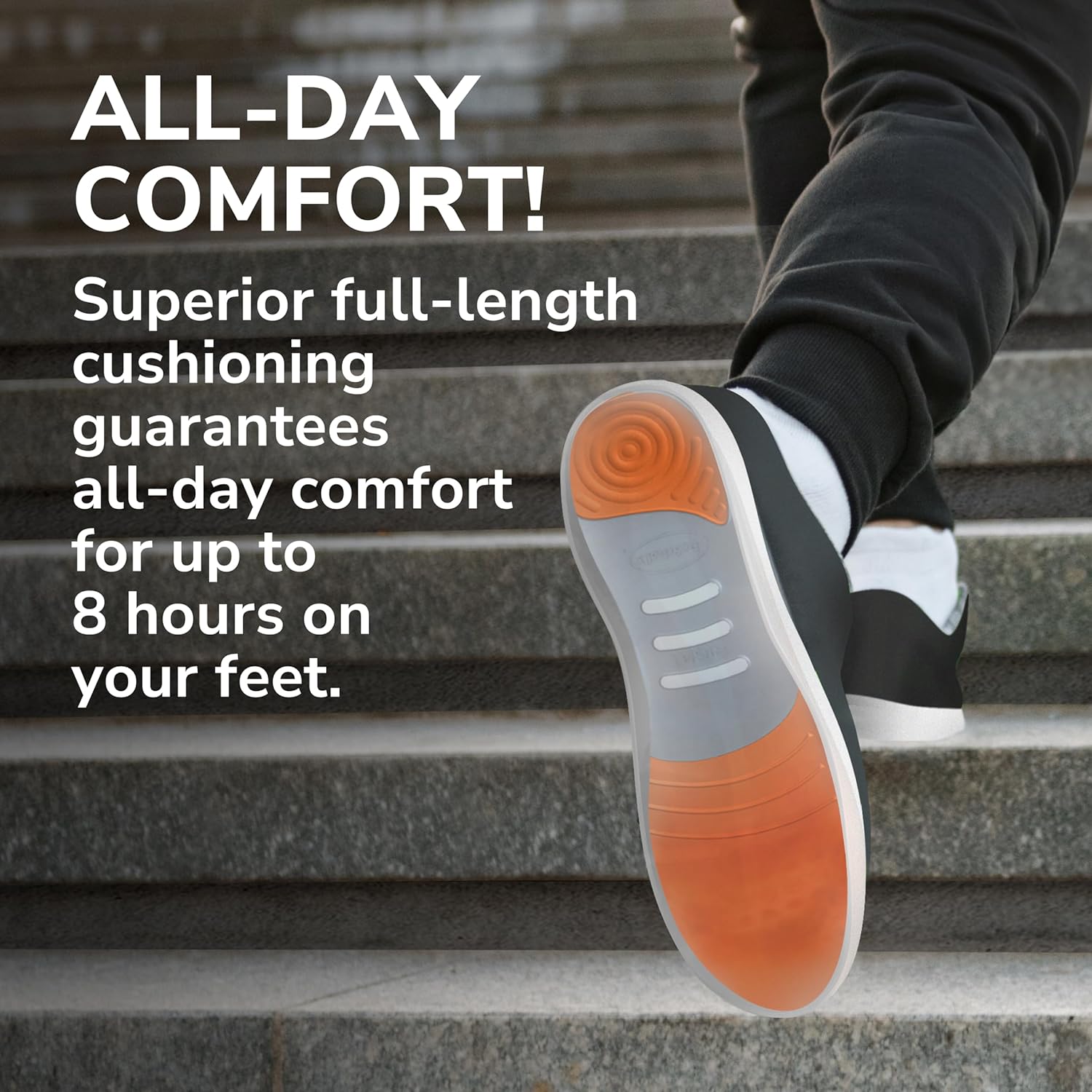 Dr. Scholl’s Custom Fit Comfort CF 750, All-Day Superior Comfort Insoles, Low Arch Support Shoe Inserts for Women Size 9.5-10, Men 8.5-9, Full Length Insoles Men Women, Full-Foot Cushioning : Health & Household