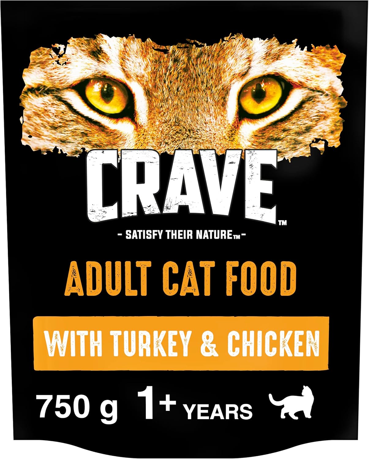 Crave Dry Cat Food - High Protein and Grain-Free Cat Food with Turkey and Chicken, 750 g (Pack of 4)?424928