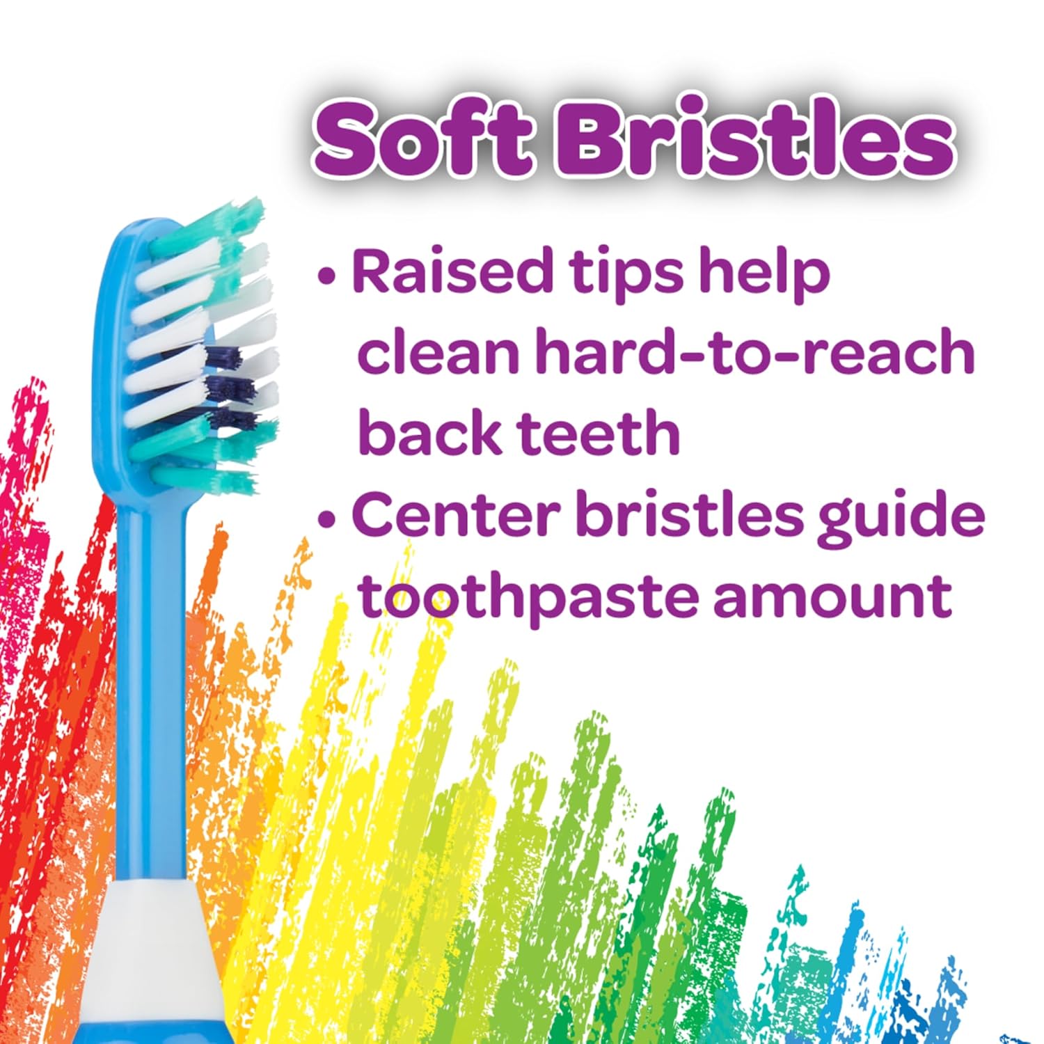 Gum Crayola Marker Children’S Toothbrush, Soft Bristled Kids’ Toothbrush Set Age 5+, Suction Cup Base, 2Ct (6Pk) : Health & Household