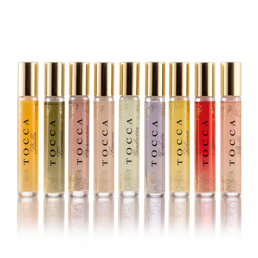 Tocca Luxury Fragrance Wardrobe - Set Of 9 Travel Size Women'S Perfumes In Giftable Tin Case (101 Value), Includes Florence, Cleopatra, Stella, Giulietta, Simone, Colette, Liliana, Gia & Belle