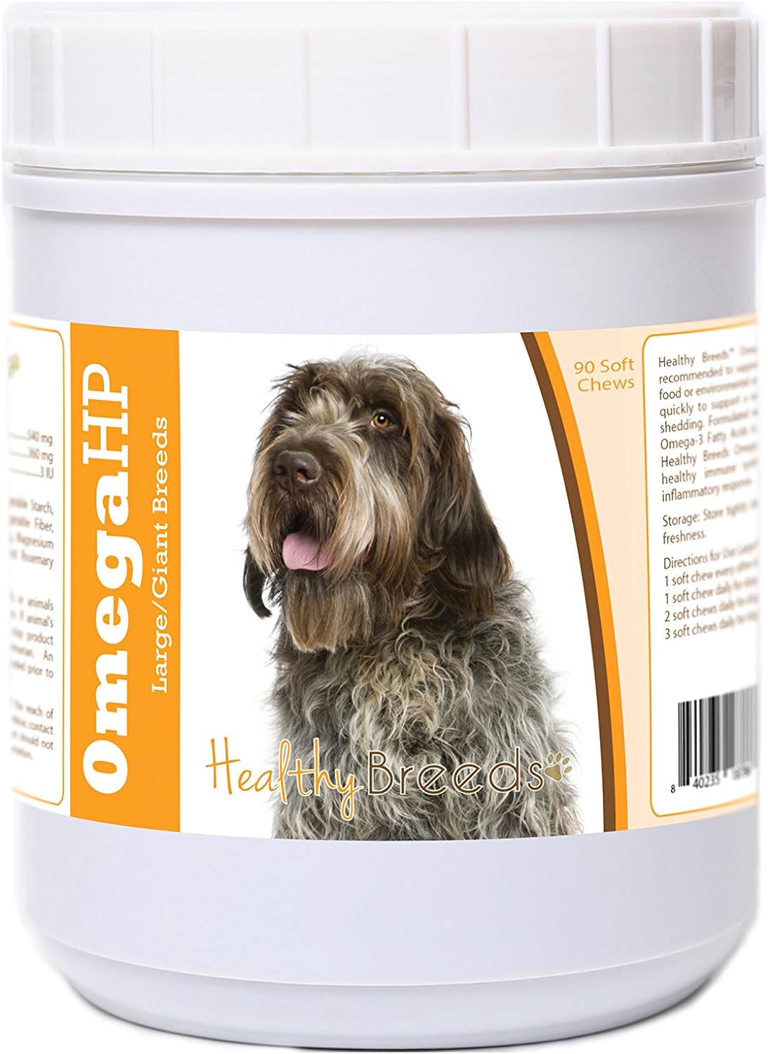 Healthy Breeds Wirehaired Pointing Griffon Omega HP Fatty Acid Skin and Coat Support Soft Chews 90 Count