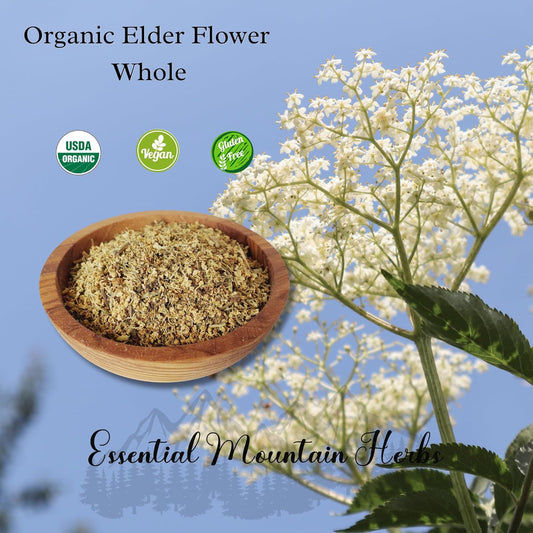 Organic Elder Flower Whole 4 Ounces