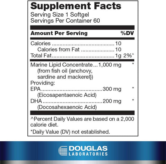 Douglas Laboratories Opti-Epa 500 | Enteric-Coated To Support Brain, Eyes, Pregnancy And Cardiovascular Health | 60 Softgels