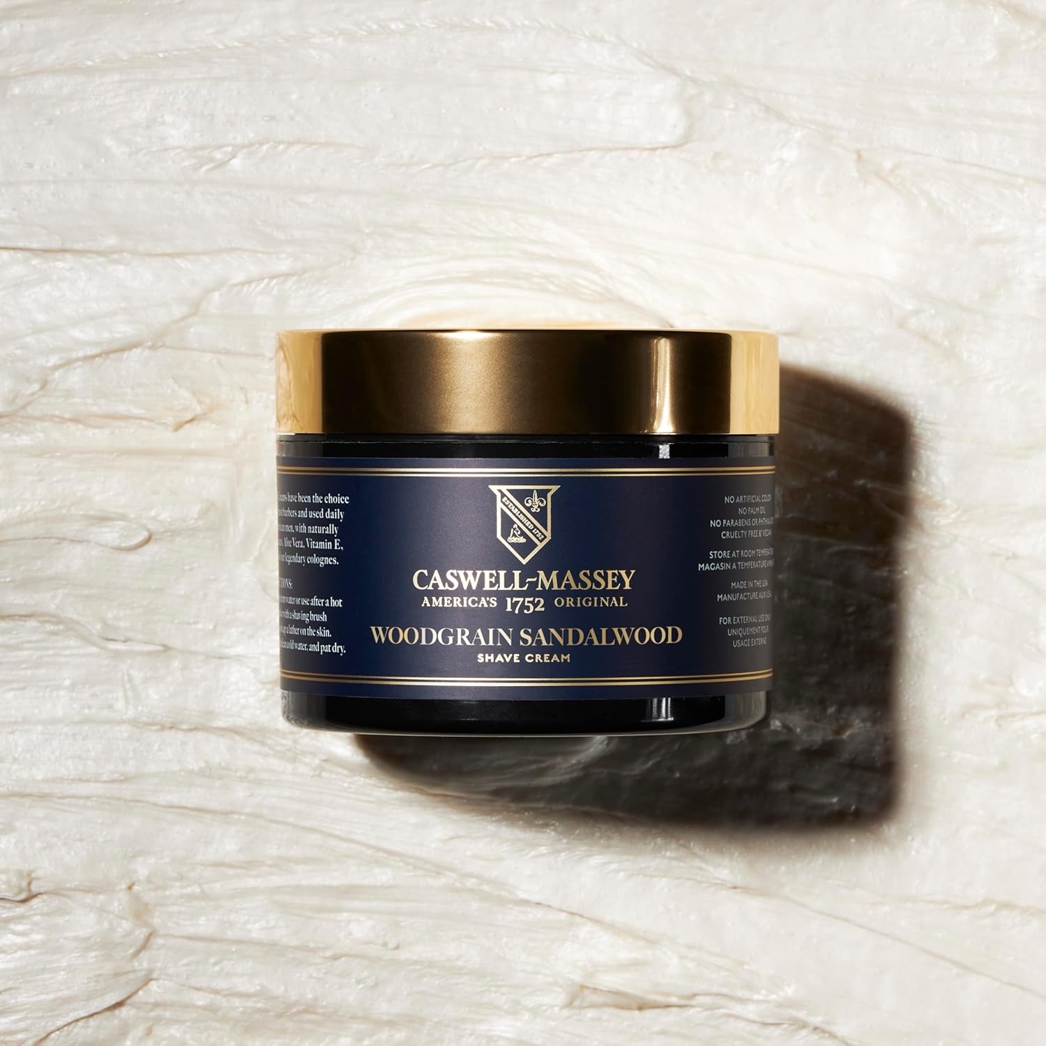 Caswell-Massey Heritage Woodgrain Sandalwood Shave Cream, Natural Men’S Shaving Cream For Smooth Beard Shaving, Soothing For Sensitive Skin, Usa Made, 8 Fl Oz : Beauty & Personal Care