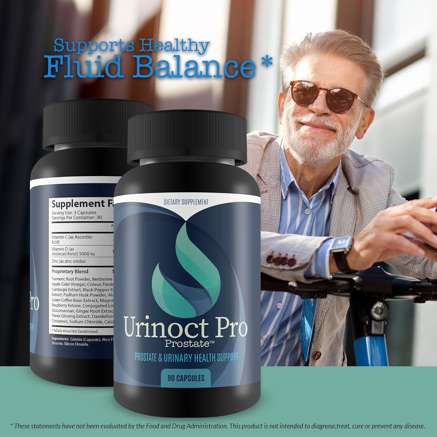 Urinoct Pro Prostate - Prostate Supplements For Men - Support Bladder Emptying - Help Reduce Urinary Urges Day & Night - Promote Healthy Prostate Size And Function - Prostate Health Support : Health & Household