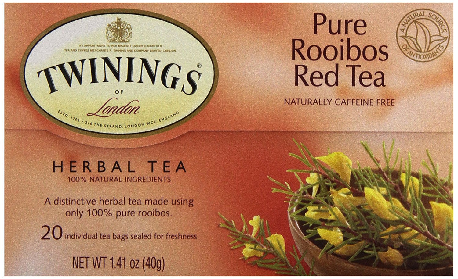Twinings Tea Red African Rooibos Tea, 20 Ct