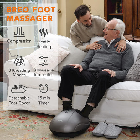 Breo Shiatsu Foot Massager with Soothing Heat, Deep Tissue Massage Mac
