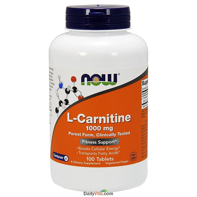 Now Foods L-Carnitine,1000 mg, 100 Tablets