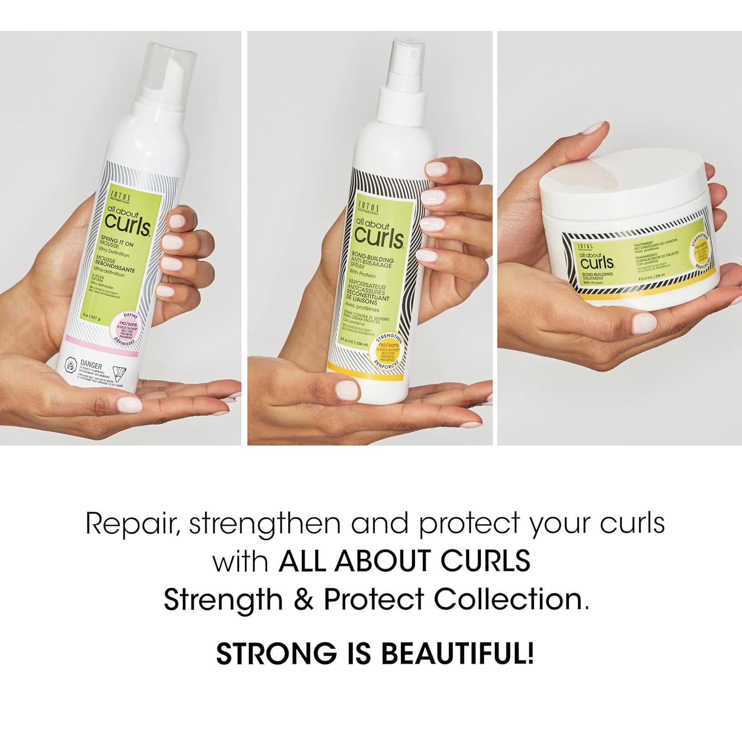 ALL ABOUT CURLS Bond Building Anti-Breakage Spray, Strengthens & Protects, Vegan & Cruelty Free, Sulfate Free, 8 Fl Oz : Beauty & Personal Care