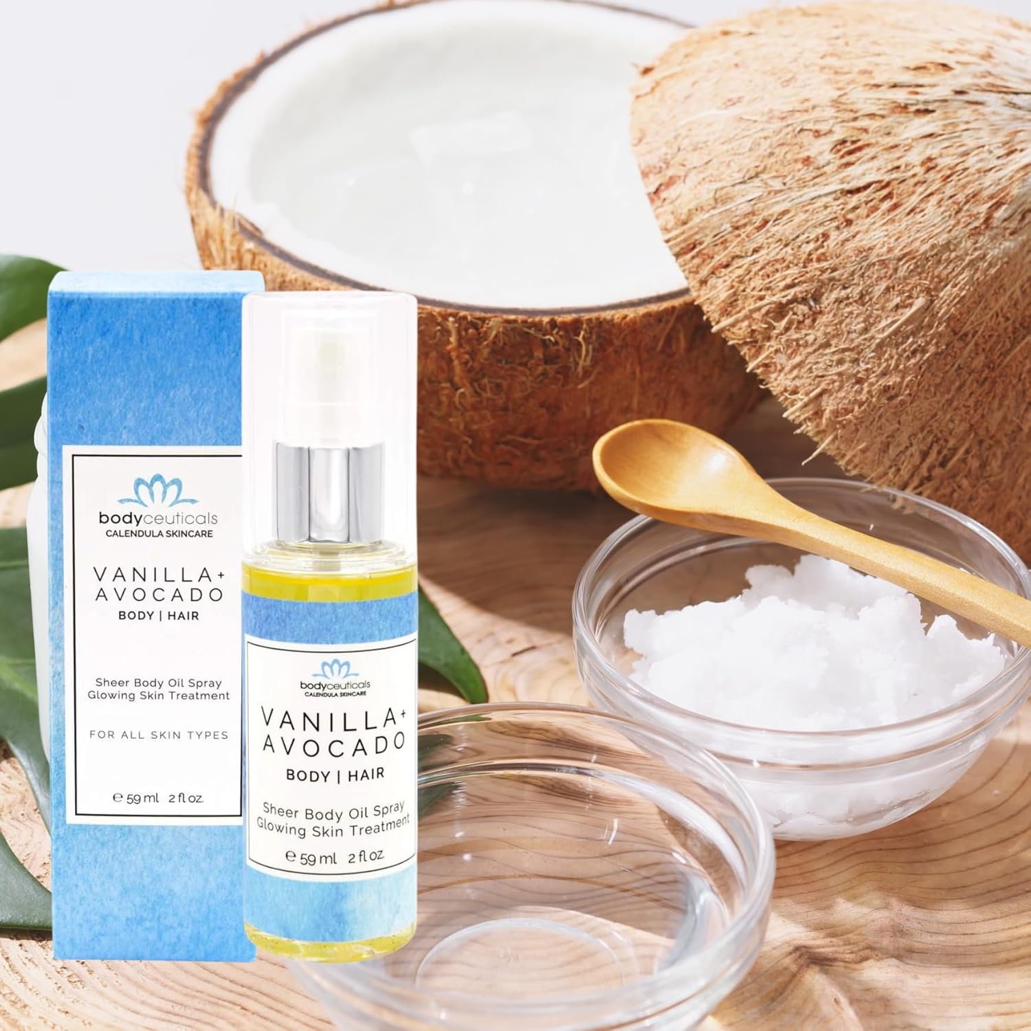 Bodyceuticals Vanilla And Avocado Body And Hair Oil With Jojoba And Olive – Vegan, Non-Gmo, Food Grade, Gluten-Free, Wheat-Free – 3.5 Oz Pump Bottle : Beauty & Personal Care