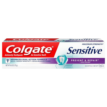 Colgate Sensitive Toothpaste, Prevent And Repair , Mint Paste Formula, 6 Ounce (1 Pack)