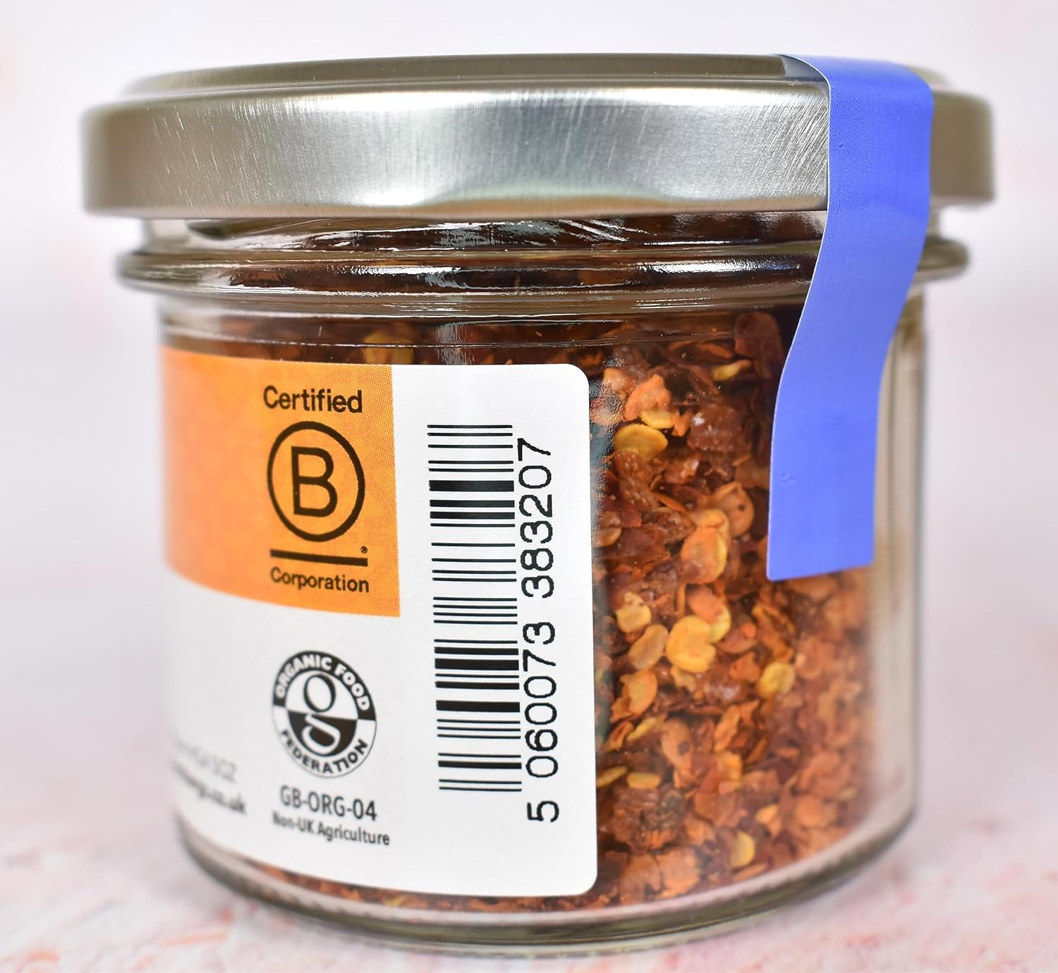 Steenbergs Organic Crushed Chilli Flakes Standard Jar - 30G