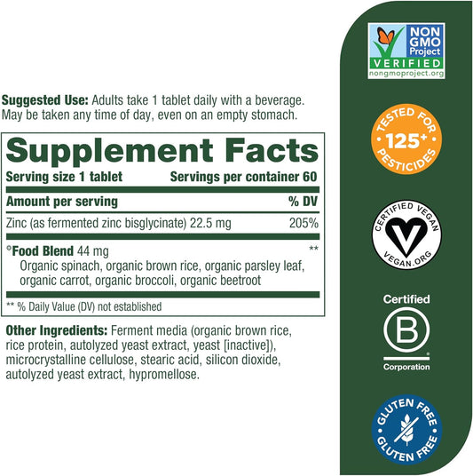 MegaFood Zinc - Immune Support Supplement - High Potency Fermented Zin