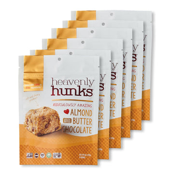 Heavenly Hunks Almond Butter Chocolate Chip - 6Oz Bag (6 Pack)