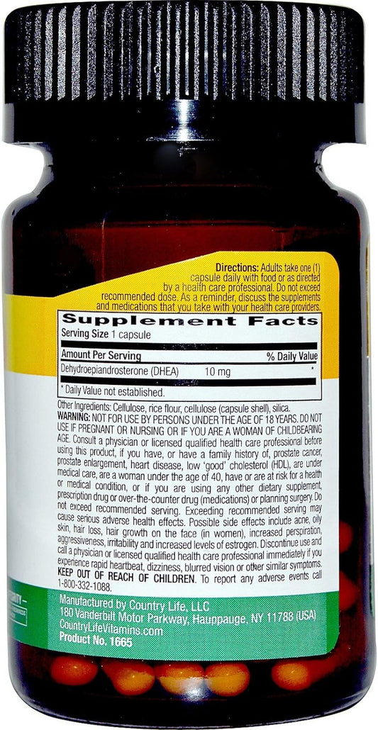 Country Life DHEA 10 MG, 50 CT : Health & Household