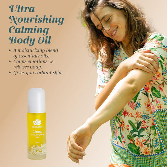 Shankara Calming Body Oil For Women And Men With Avocado, Sesame, Almond, Jasmine, Vetiver, And Borage – Perfect Moisturizing Body Oil For Relaxing Mind And Body. (30Ml/1 Bottle)