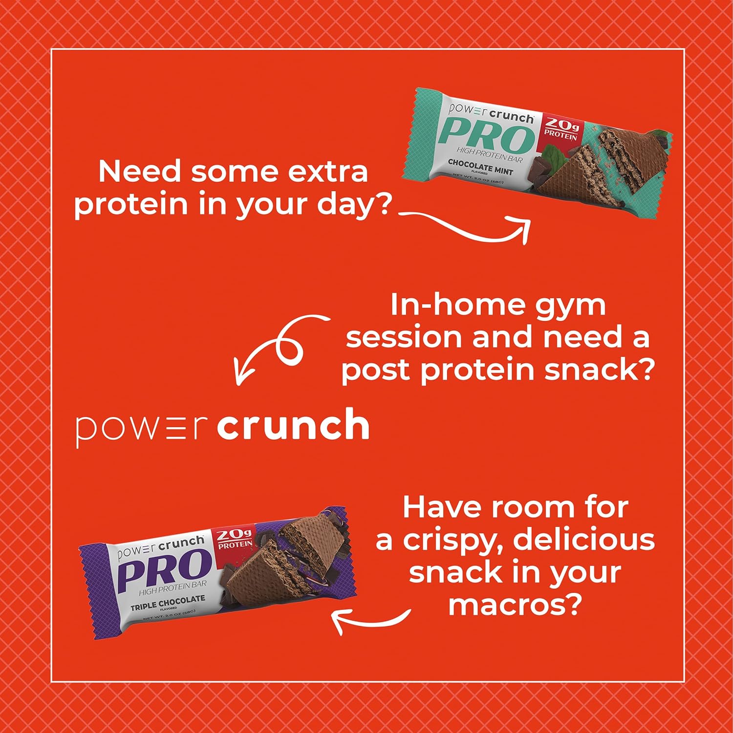 Power Crunch PRO Protein Wafer Bars, Variety Pack, in 4 Flavors 2.0 Ounce Bars (16 Count). High Protein : Health & Household