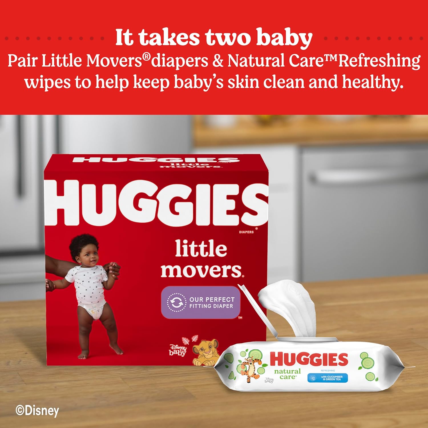 Huggies Natural Care Refreshing Baby Wipes, Hypoallergenic, Scented, 3 Flip-Top Packs (168 Wipes Total)
